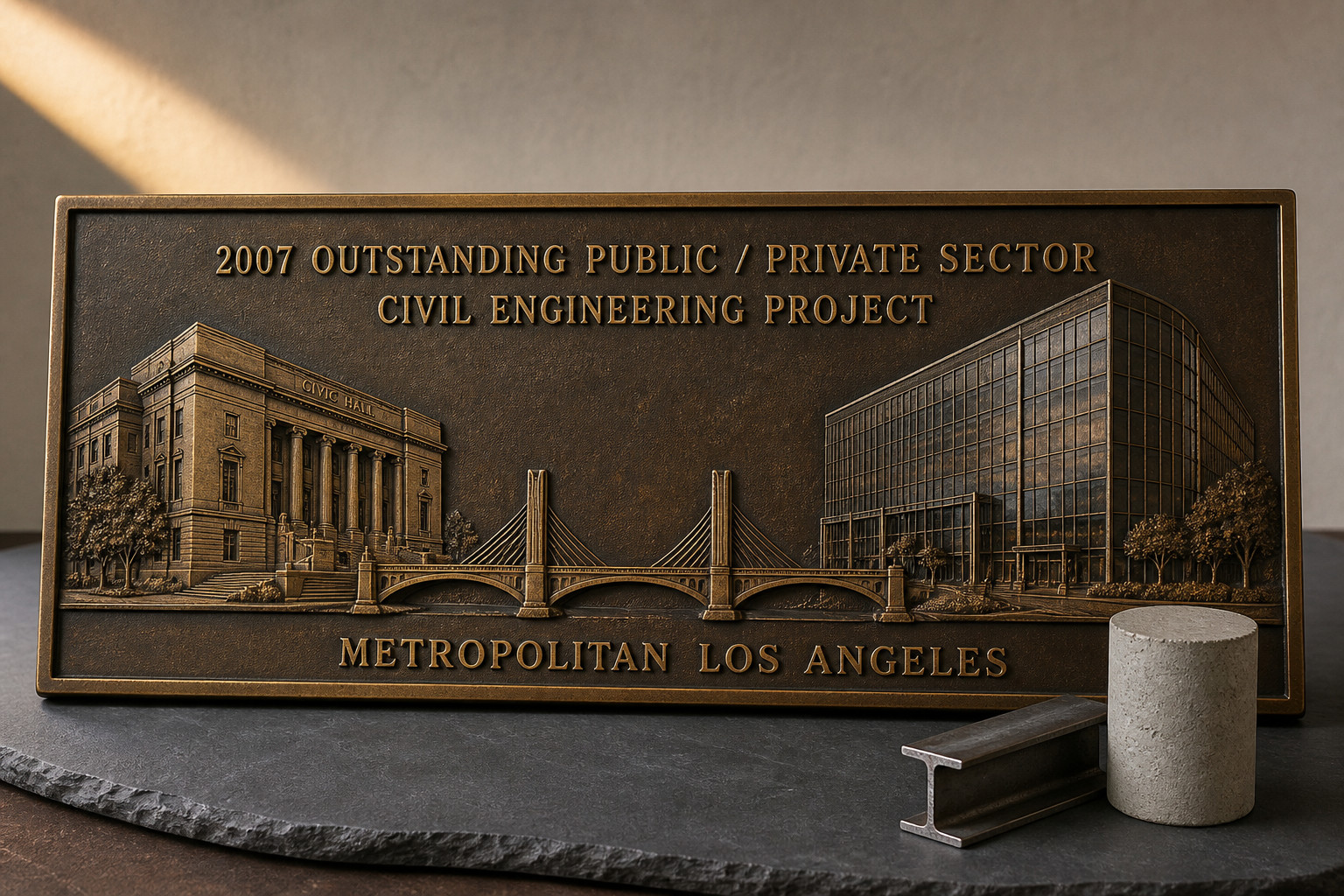 2007 ASCE Outstanding Public/Private Sector Civil Engineering Project bronze plaque