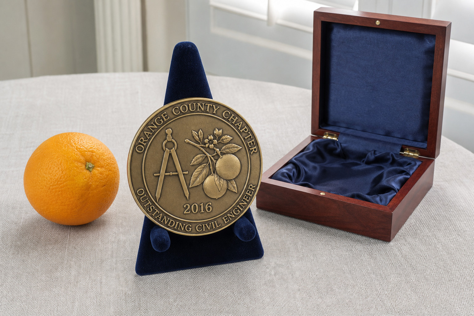 2016 ASCE Orange County Chapter Outstanding Civil Engineer bronze medallion