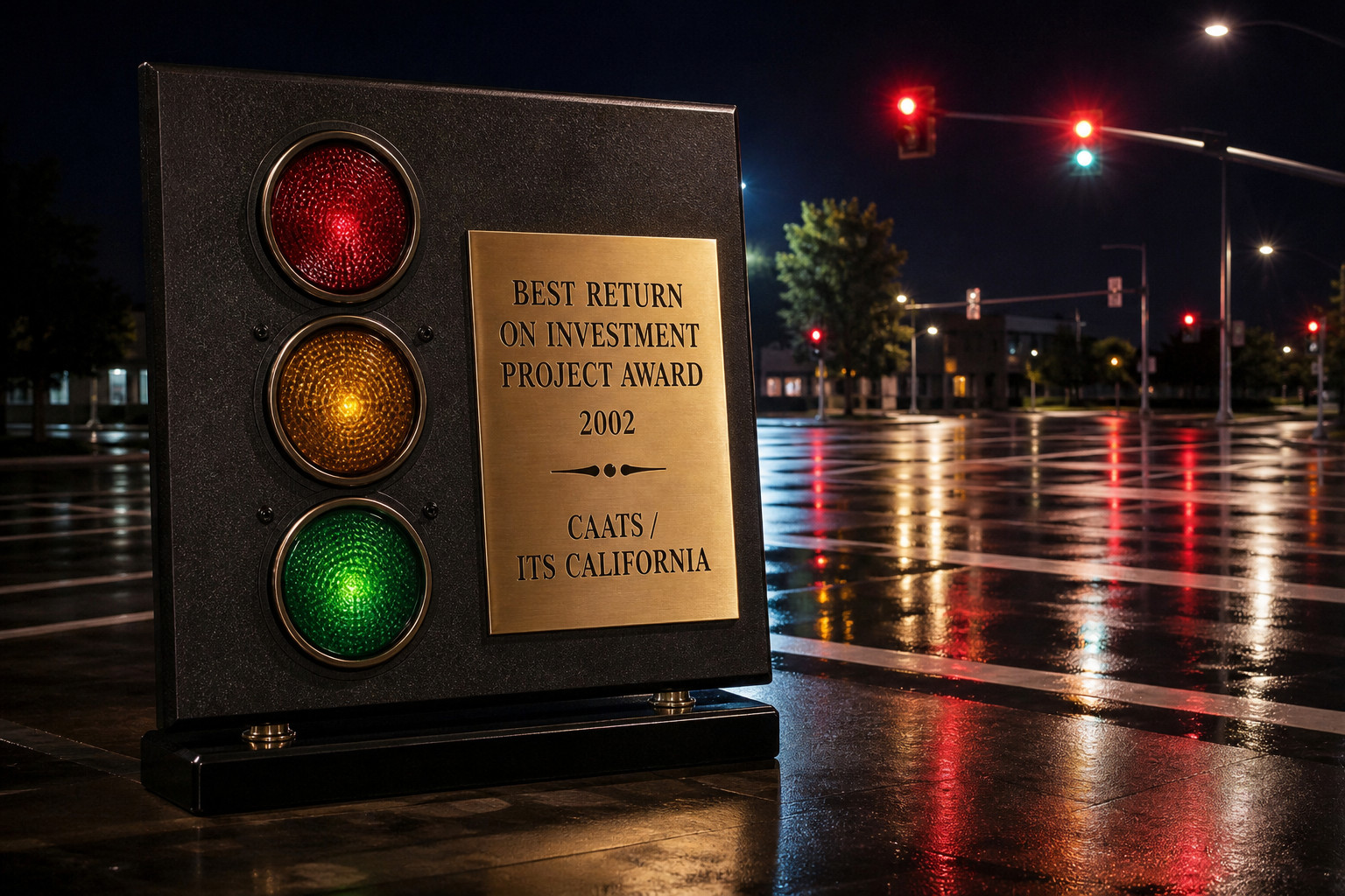 2002 CAATS / ITS-CA Best Return on Investment Project Award plaque